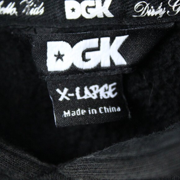 DGK Fierce Ruthless Black Jason Embroidered SK8R Pullover Hoodie Size X-Large - Picture 6 of 7